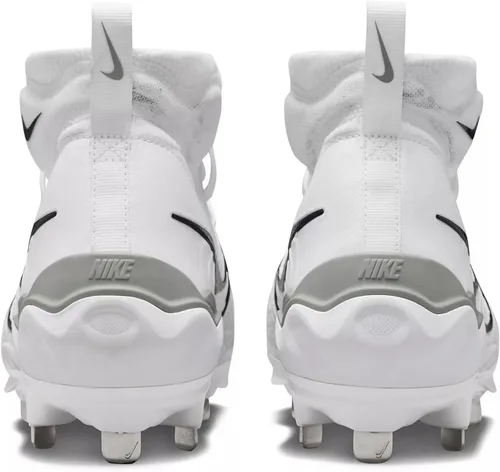 Vista 5 de Nike Alpha Huarache NXT DJ6517-010 - Botines de béisbol de metal para hombre, color negro, gris ahumado oscuro, gris ahumado claroblanco, talla 10.5