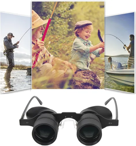 Vista 8 de Gafas binoculares manos libres para pesca, observación de aves, gafas de ópera con zoom 10X con lente polarizada, distancia de enfoque ajustable