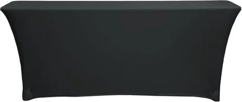 Vista 5 de YOUR CHAIR COVERS - Mantel elástico rectangular de elastano de 6 pies x 18 pulgadas, con espalda abierta para aula, color negro