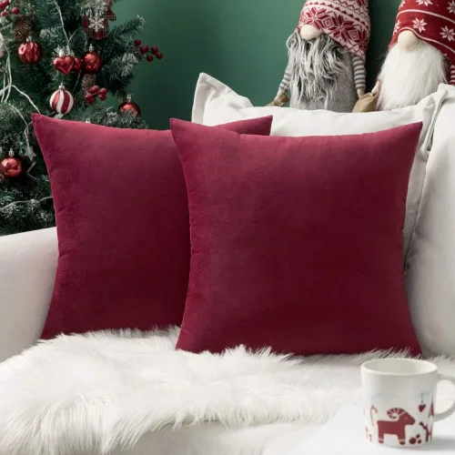 Vista 99 de MIULEE Paquete de 2 fundas de almohada de terciopelo decorativas rectangulares lumbares, fundas de cojín suaves sólidas para sofá, sofá, dormitorio
