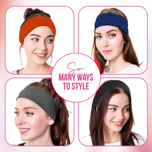 Vista 15 de Styla Hair - 10 diademas de yoga (algodón elástico, multifunción)