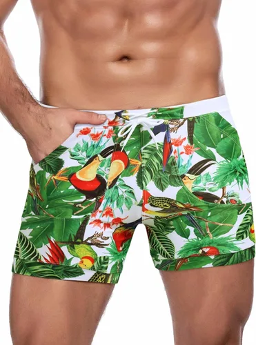 Vista 2 de COOFANDY Trajes de baño para hombre Slip de natación sexy Traje de baño de pierna cuadrada Traje de baño Short de natación Traje de baño