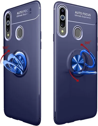 Vista 5 de Asuwish Funda compatible con Huawei P30 Lite y protector de pantalla de vidrio templado, soporte de anillo, accesorios de celda de silicona, fundas