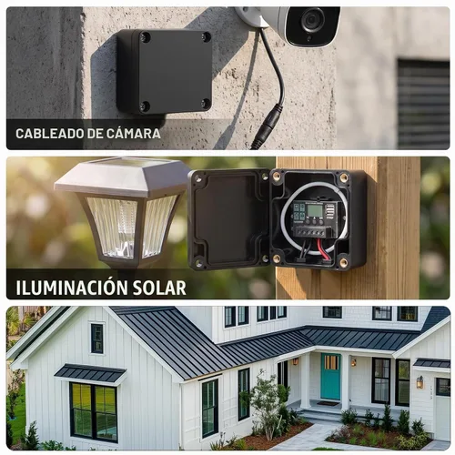 Vista 7 de Caja de proyectos, 4 piezas de caja de conexiones eléctricas, funda de proyecto eléctrico impermeable IP65, cajas eléctricas de exterior de plástico