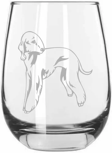 Vista 85 de Shar Pei (chino) - Vaso de vino sin tallo grabado para perro, 15.25 onzas