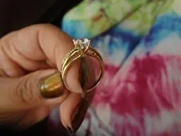 Vista 6 de Anillo de boda compromiso oro amarillo 14ct u oro blanco macizo