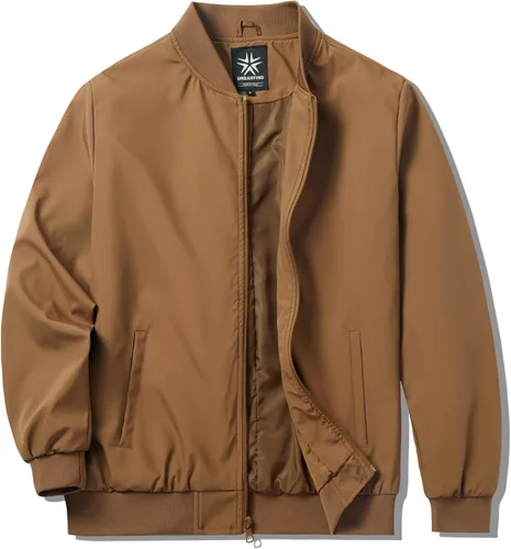 Vista 9 de URBANFIND Chaquetas bomber para hombre, casuales, ligeras, cortavientos, a la moda, abrigos de primavera y otoño