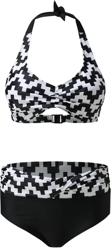Vista 4 de Traje de baño tankini para mujer, atlético, halter, push up, de dos piezas, control de abdomen, modesto camisetas sin mangas con pantalones cortos