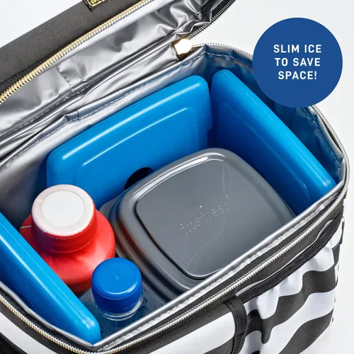 Vista 6 de Cool Coolers by Fit + Fresh, 4 Pack Slim Ice Packs, Space Saving Reusable Ice Packs for Lunch Boxes or Coolers