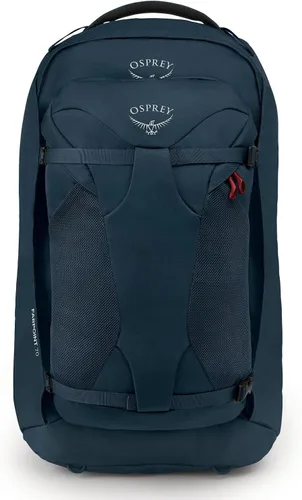 Vista 3 de Osprey Farpoint 70L Mochila de viaje para hombre, azul espacial apagado