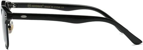 Vista 24 de AEVOGUE Gafas de sol polarizadas para mujeres y hombres semi marco retro gafas de sol AE0369