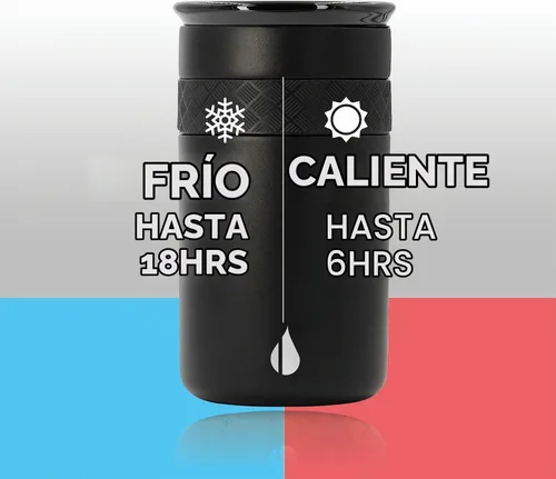 Vista 3 de Elemental Artisan Vaso Térmico Aislado, Taza de Viaje para Café de Triple Pared, Vaso Térmico de Café Reutilizable de Acero Inoxidable con Tapa