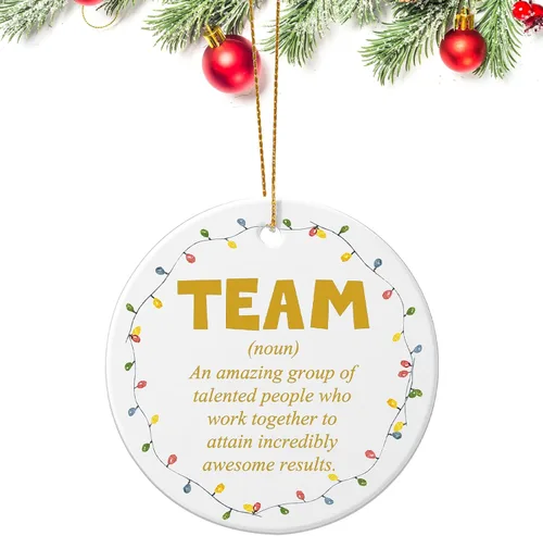 Vista 10 de Patelai Adorno de Peluquero de Navidad de Cerámica Colgante Regalo para Estilista de Cabello Adorno de Placa de Peluquero Recuerdo Navideño