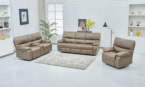 Vista 9 de Betsy Furniture Juego de sofá reclinable eléctrico de microfibra para sala de estar, 8007 (gris, sofá eléctrico+sofá biplaza)