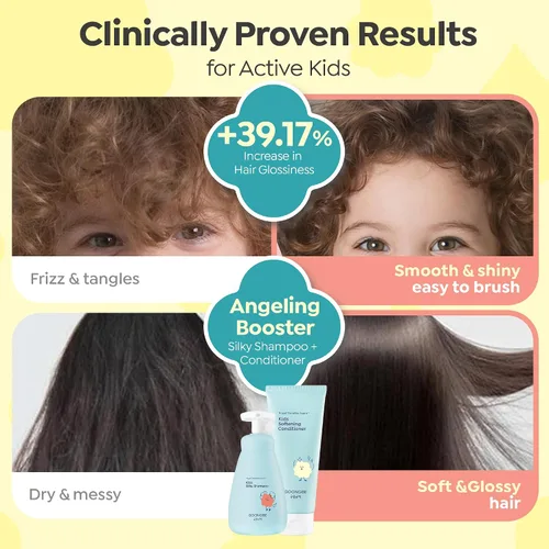 Vista 3 de GOONGBE Acondicionador Suavizante para el Cabello para Niños - Acondicionador Coreano para Cabello Brillante para Niños con Cabello Débil