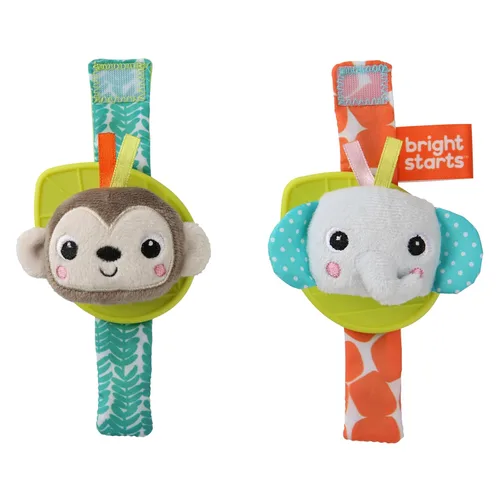 Vista 11 de Bright Starts Snuggle & Teethe - Juguete de peluche para dentición sin BPA con sonido crujiente para bebé - Elefante