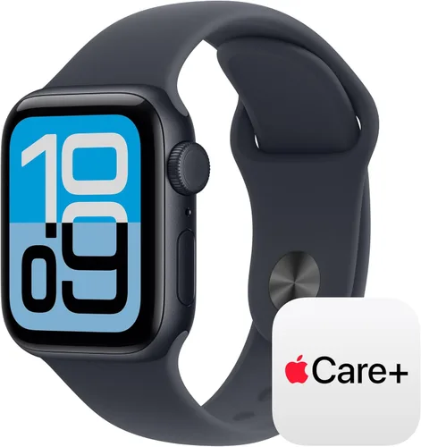 Vista 13 de Apple Watch SE 3 [GPS 1.575 in] Smartwatch con caja de aluminio medianoche con correa deportiva de medianoche - S/M. Monitores de fitness y sueño