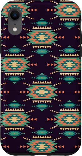 Vista 25 de Unique Western Black Turquoise Navajo Aztec Pattern Case for iPhone 17