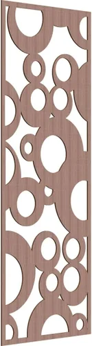 Vista 19 de 9 3/8"W x 24 3/8"H x 1/4"T Farwell Decorativos Paneles de Pared de Madera Calado, Hickory