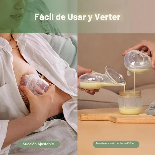 Vista 7 de haakaa Extractor de leche manual para lactancia materna de 4 oz/3.4 fl oz y colector de leche de mariquita 2.5 oz/2.5 fl oz Combo, silicona de grado