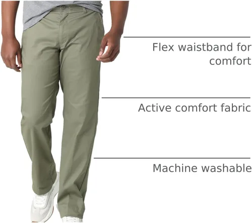 Vista 50 de Lee Extreme Motion Pantalón regular recto sin pliegues al frente para hombre