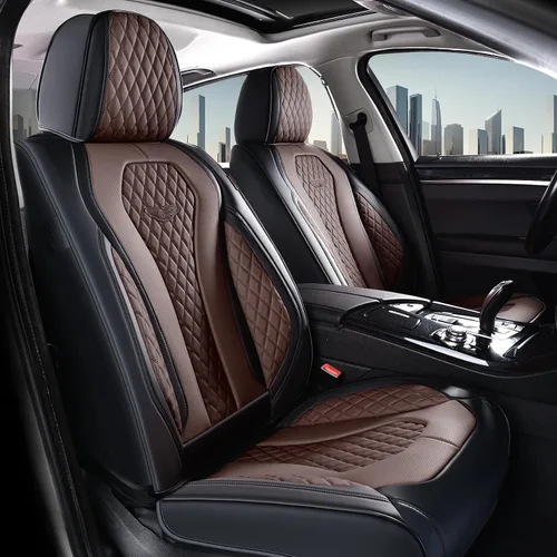 Vista 37 de Coverado Fundas de asiento de automóvil, fundas de asiento delantero, funda de asiento de coche beige, fundas impermeables para asiento