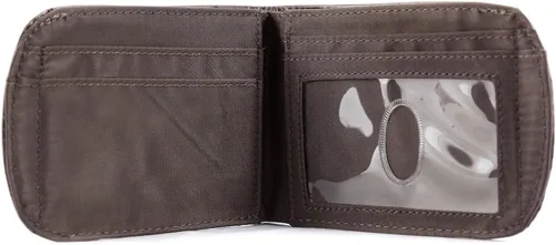 Vista 2 de Big Skinny Cartera delgada de cuero curvada para hombre, con capacidad para hasta 20 tarjetas