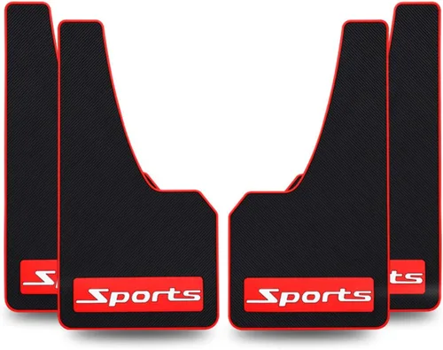 Vista 4 de 4 unids Material suave Automotriz Coche Flaps Universal Fit Negro Splash Guards Rubber Mud Guard No Collision Universal 43.5cm23cm0.2.0 in (LM)