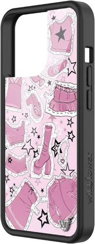 Vista 33 de Fundas Wildflower - Compatibles con Apple iPhone 13 Pro Protector de goma negro, certificado de prueba de caída de 4 pies, propiedad de mujeres