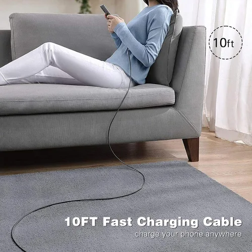 Vista 7 de Cargador USB C para iPhone 17 de 16,60 W, multipuerto tipo C, carga rápida, paquete de 2 cargadores de teléfono USB C de 5 puertos, cable de carga