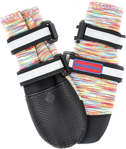 Vista 21 de Botas protectoras para patas de perro en neopreno, para todos los climas, con correas retráctiles en 5 tamaños., Negro