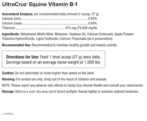 Vista 4 de UltraCruz® Vitamina Equina B-1