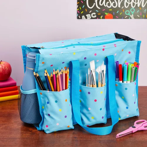 Vista 2 de Juvale Bolsa de mano utilitaria, organizador de bolsillo para enfermera con compartimentos, organizador de bolsillo con cremallera superior con 8