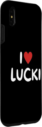 Vista 17 de Funda con corazón rojo para iPhone 16 I Love Lucki