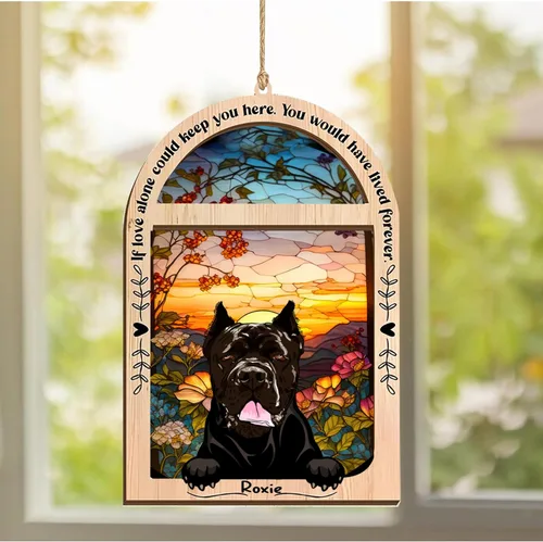Vista 81 de LOVELYPOD Adorno de Navidad personalizado de sabueso afgano, atrapasoles con nombre, regalos de pérdida de mascotas, regalos para amantes