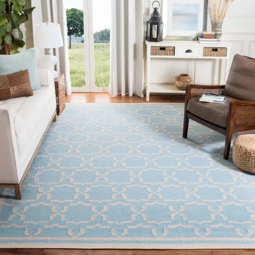Vista 21 de SAFAVIEH Dhurries Collection DHU545A - Alfombra decorativa de lana de alta calidad hecha a mano de 2 x 3 pies, color chocolate y marfil