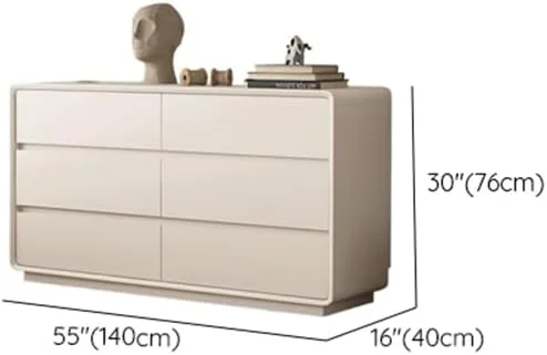 Vista 6 de LITFAD Mesita de noche moderna de estilo simple con 4 cajones de madera para dormitorio, armario de almacenamiento multifuncional para dormitorio