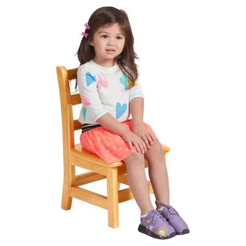 Vista 12 de Silla ECR4Kids montada con espalda escalonada de 3 peldaños, Natural, 2