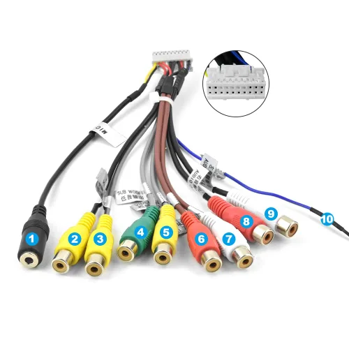 Vista 7 de Radio Estéreo para Coche Android 4PIN USB 6PIN USB (2 USBs en total) Adaptador de Arnés Conector Conjunto de Enchufes para Radio Android de Posventa