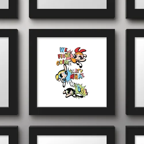 Vista 2 de Trends International Gallery Pops Cartoon Network The Powerpuff Girls - Póster gráfico de pared de lucha contra el crimen, 12.00 x 12.00 pulgadas