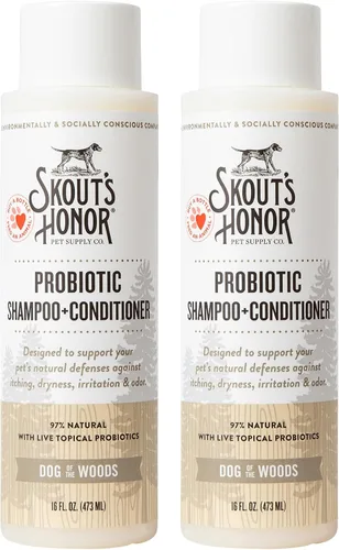Vista 17 de SKOUT'S HONOR Champú y acondicionador probiótico para perros, SC, 16 onzas