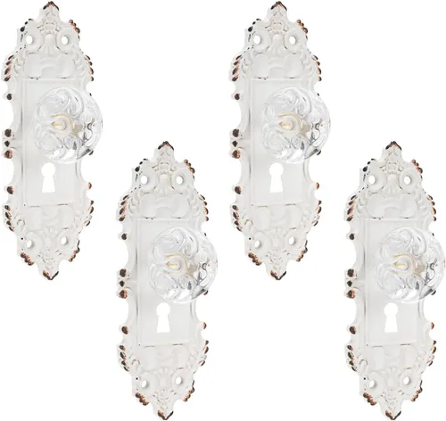 Vista 13 de SOFFEE DESIGN 4 piezas Tirador Vintage para Gabinete Manija de Cajón, Manija de Armario Desgastada con Perilla de Resina Transparente, Antigua