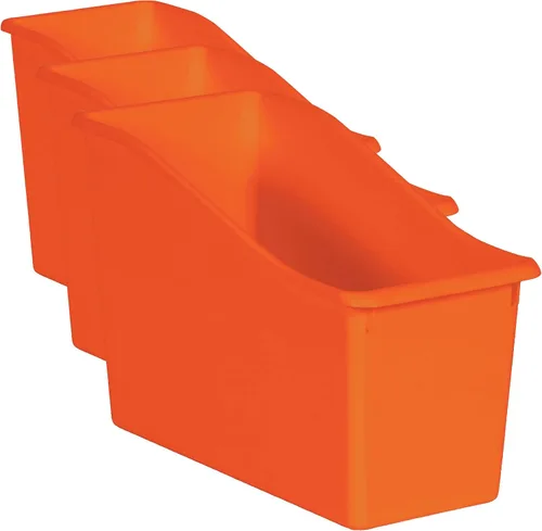 Vista 3 de Teacher Created Resources® Papelera de plástico naranja