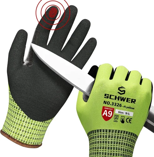 Vista 15 de Guantes de trabajo de invierno Schwer FreezeGuard-X para hombres y mujeres, guantes resistentes a cortes ANSI A9 para protección extrema, guante