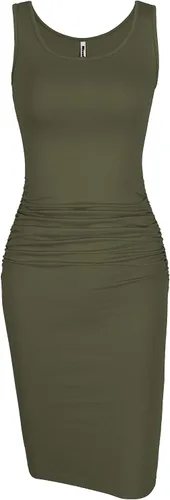 Vista 2 de Missufe Vestido ajustado casual hasta la rodilla básico para mujer