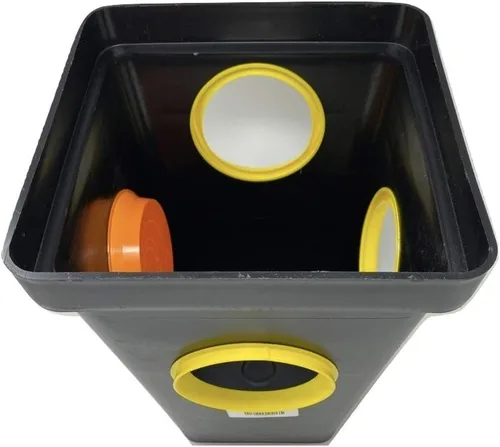 Vista 3 de Tuf-Tite Caja de distribución de 4 agujeros con accesorios (para tubería de 4 pulgadas)