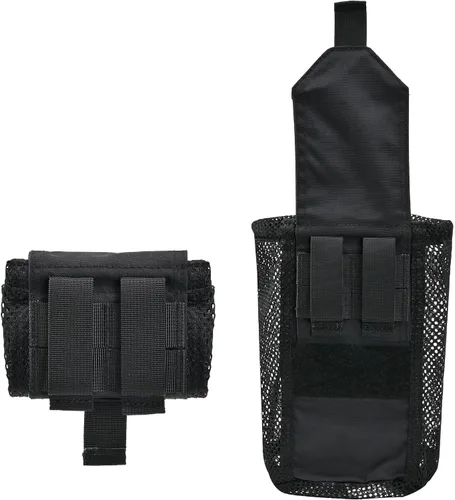 Vista 7 de SABADO Bolsa táctica Molle de malla de malla para cinturón con cordón, plegable, flexible, duradera, con gancho y bucle, se despliega con una