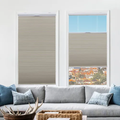 Vista 39 de Tonature Persianas Celulares de Tamaño Personalizado para Ventanas Cortinas Blackout sin Cordón Persianas Enrollables Protección UV Aislamiento