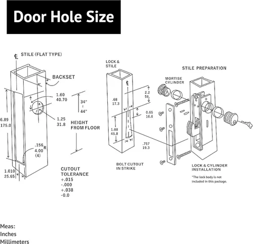 Vista 8 de elox Cilindro con llave de zinc y 1 cilindro de perilla para Adams Rite Commercial Storefront Door Lock a Pair Pack DU