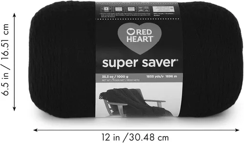 Vista 7 de Red Heart Super Saver Jumbo - Ovillo de hilo de color cereza, 1 unidad de 35.2 oz, acrílico 100 %, peso estambre o 4 (medio), 1860 yd, para tejido